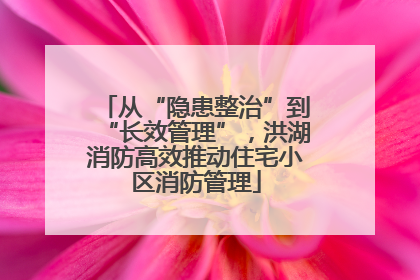 从“隐患整治”到“长效管理”，洪湖消防高效推动住宅小区消防管理
