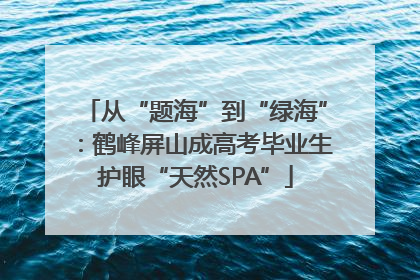 从“题海”到“绿海”：鹤峰屏山成高考毕业生护眼“天然SPA”