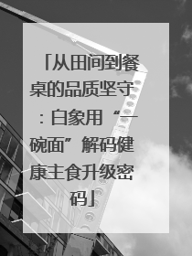 从田间到餐桌的品质坚守：白象用“一碗面”解码健康主食升级密码