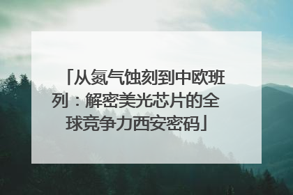 从氮气蚀刻到中欧班列：解密美光芯片的全球竞争力西安密码