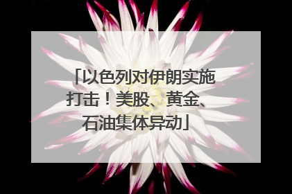 以色列对伊朗实施打击！美股、黄金、石油集体异动