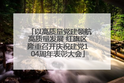 以高质量党建领航高质量发展 红旗区隆重召开庆祝建党104周年表彰大会