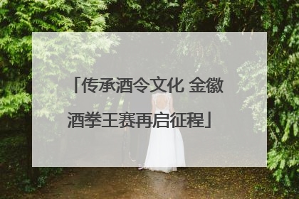 传承酒令文化 金徽酒拳王赛再启征程