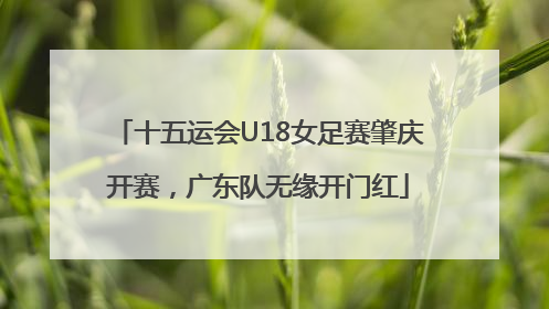 十五运会U18女足赛肇庆开赛，广东队无缘开门红