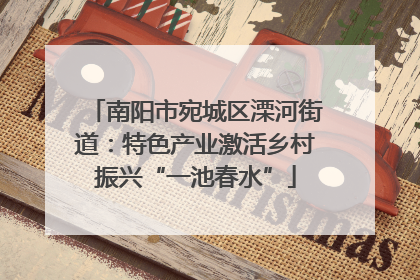南阳市宛城区溧河街道：特色产业激活乡村振兴“一池春水”