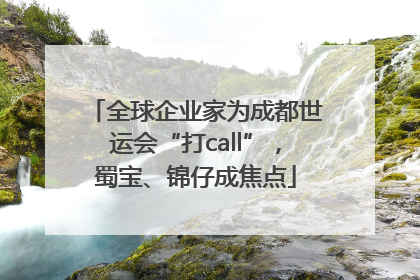 全球企业家为成都世运会“打call”，蜀宝、锦仔成焦点