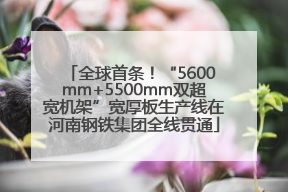 全球首条！“5600mm+5500mm双超宽机架”宽厚板生产线在河南钢铁集团全线贯通