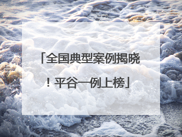 全国典型案例揭晓！平谷一例上榜