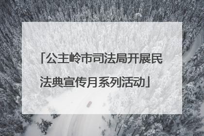 公主岭市司法局开展民法典宣传月系列活动