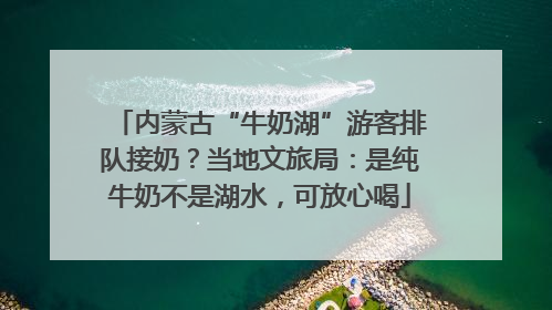 内蒙古“牛奶湖”游客排队接奶？当地文旅局：是纯牛奶不是湖水，可放心喝