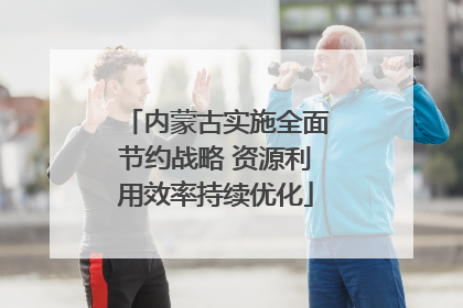内蒙古实施全面节约战略 资源利用效率持续优化