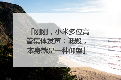 刚刚，小米多位高管集体发声：诋毁，本身就是一种仰望