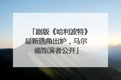 剧版《哈利波特》最新选角出炉，马尔福饰演者公开