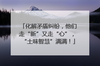 化解矛盾纠纷，他们走“新”又走“心”，“土味智慧”满满！