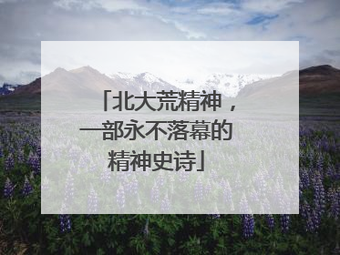 北大荒精神，一部永不落幕的精神史诗