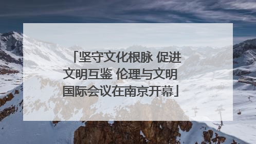坚守文化根脉 促进文明互鉴 伦理与文明国际会议在南京开幕