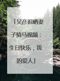 吴彦祖晒妻子骑马视频：生日快乐，我的爱人