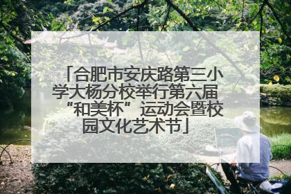 合肥市安庆路第三小学大杨分校举行第六届“和美杯”运动会暨校园文化艺术节