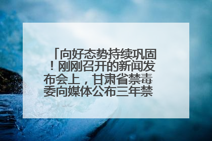 向好态势持续巩固！刚刚召开的新闻发布会上，甘肃省禁毒委向媒体公布三年禁毒工作“成绩单”