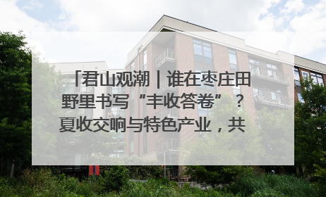 君山观潮｜谁在枣庄田野里书写“丰收答卷”？夏收交响与特色产业，共绘乡村振兴新图景