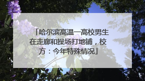 哈尔滨高温一高校男生在走廊和操场打地铺，校方：今年特殊情况