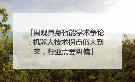围观具身智能学术争论：机器人技术拐点仍未到来，行业需要纠偏