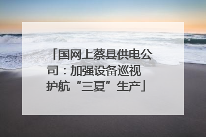 国网上蔡县供电公司：加强设备巡视 护航“三夏”生产
