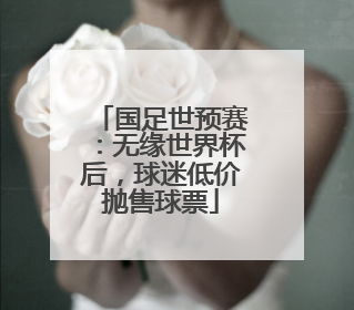 国足世预赛：无缘世界杯后，球迷低价抛售球票