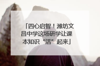 四心启智！潍坊文昌中学这场研学让课本知识“活”起来