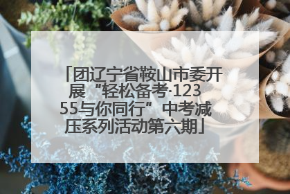 团辽宁省鞍山市委开展“轻松备考·12355与你同行”中考减压系列活动第六期