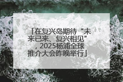 在复兴岛期待“未来已来、复兴相见”，2025杨浦全球推介大会昨晚举行
