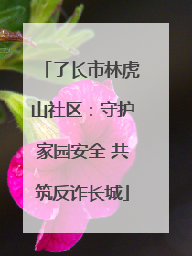 子长市林虎山社区：守护家园安全 共筑反诈长城