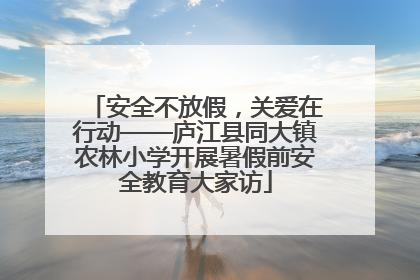 安全不放假，关爱在行动——庐江县同大镇农林小学开展暑假前安全教育大家访