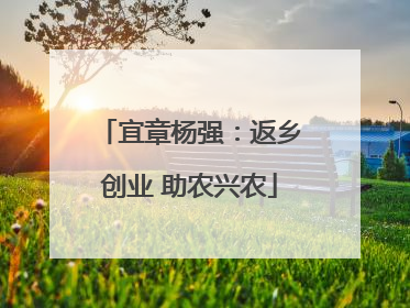 宜章杨强：返乡创业 助农兴农