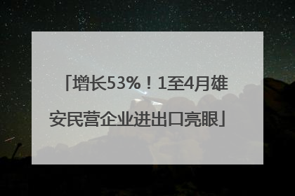 增长53%！1至4月雄安民营企业进出口亮眼