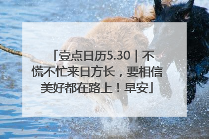 壹点日历5.30｜不慌不忙来日方长，要相信美好都在路上！早安
