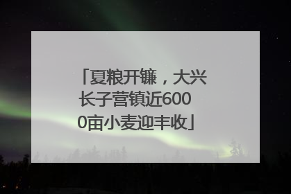 夏粮开镰，大兴长子营镇近6000亩小麦迎丰收