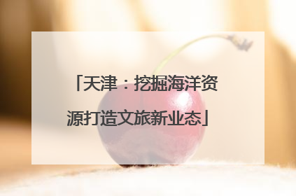 天津：挖掘海洋资源打造文旅新业态