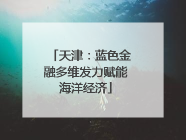 天津：蓝色金融多维发力赋能海洋经济