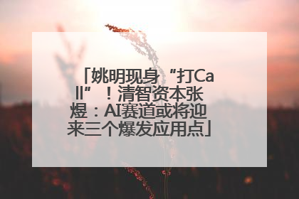 姚明现身“打Call”！清智资本张煜：AI赛道或将迎来三个爆发应用点