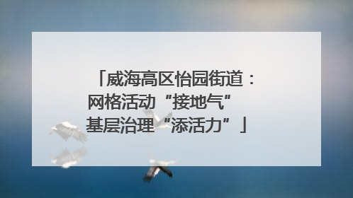 威海高区怡园街道：网格活动“接地气” 基层治理“添活力”