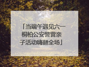 当端午遇见六一 桐柏公安警营亲子活动嗨翻全场