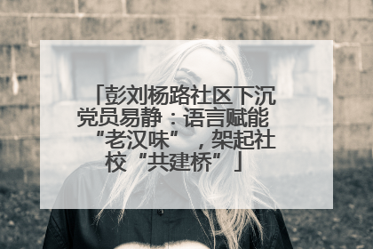 彭刘杨路社区下沉党员易静：语言赋能“老汉味”，架起社校“共建桥”