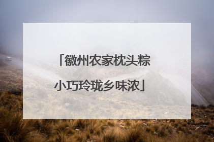 徽州农家枕头粽 小巧玲珑乡味浓