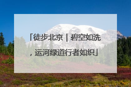 徒步北京｜碧空如洗，运河绿道行者如织