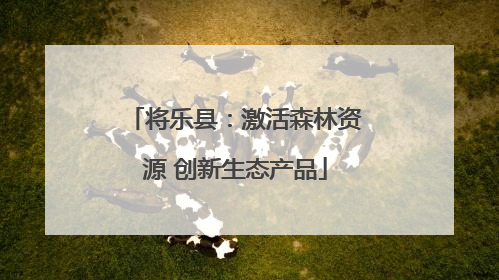 将乐县：激活森林资源 创新生态产品