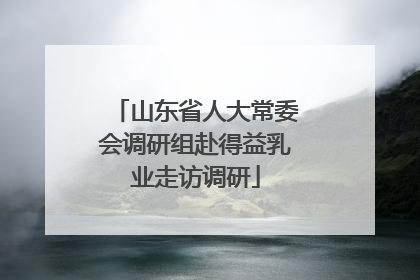 山东省人大常委会调研组赴得益乳业走访调研