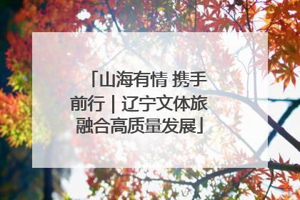 山海有情 携手前行｜辽宁文体旅融合高质量发展