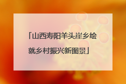 山西寿阳羊头崖乡绘就乡村振兴新图景