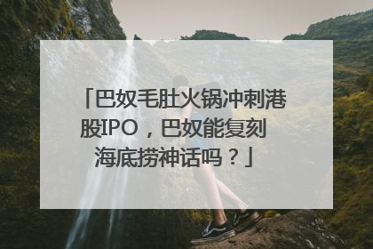 巴奴毛肚火锅冲刺港股IPO，巴奴能复刻海底捞神话吗？